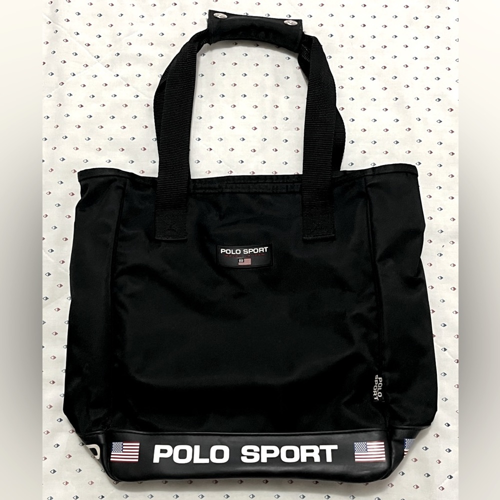 Vintage Polo Sport by Ralph Lauren Tote Bag - Black